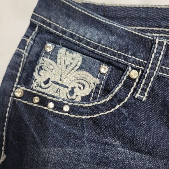 Earl jeans slim Fit Sz 1 Junior Dark Wash Like New - Picture 8 of 14